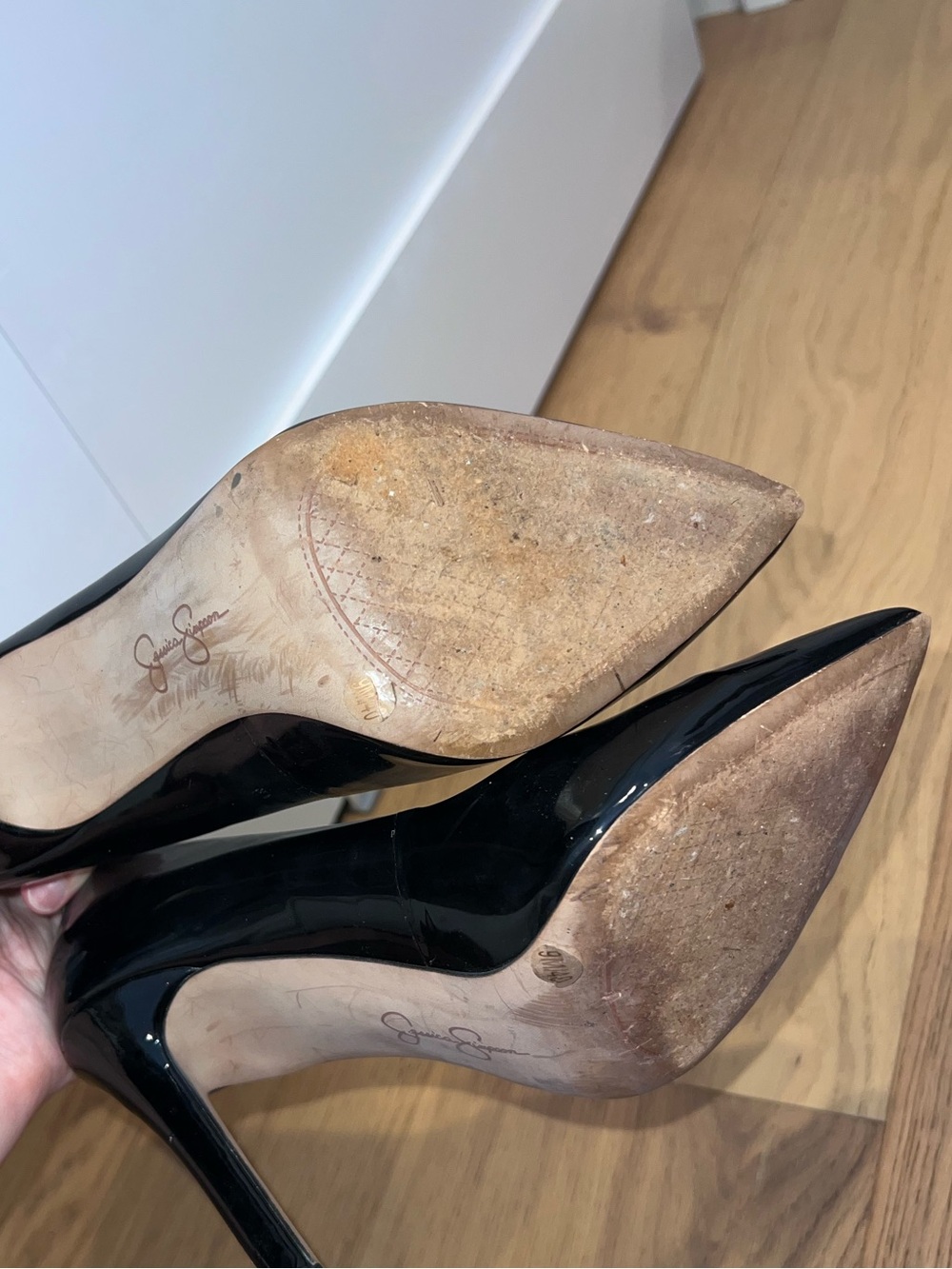Jessica Simpson Black Patent Pointed-Toe Stiletto Pumps - Picture 4 of 4